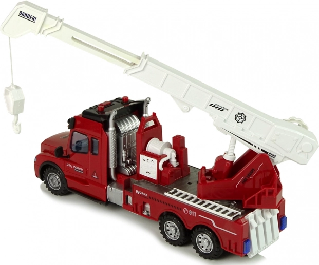Grue télescopique avec crochet