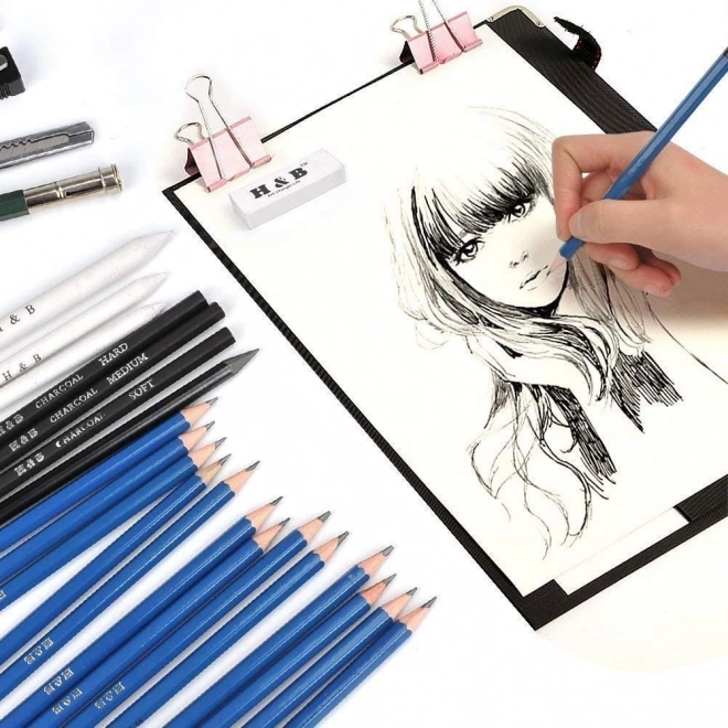 Ensemble de dessin professionnel pour artistes 32 pièces