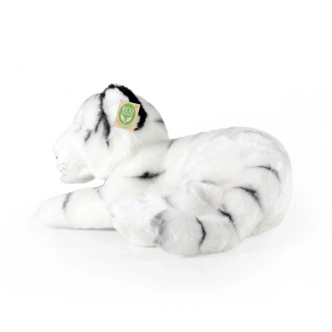 Tigre en peluche blanc couché 36 cm ECO-FRIENDLY