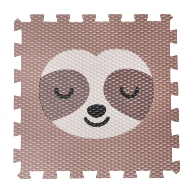 Minideckfloor Paresseux - marron avec paresseux crème