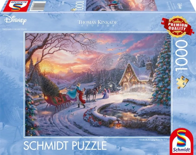 Puzzle Disney : Cendrillon avec le prince à Noël 1000 pièces
