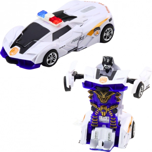 Auto robot 2en1 voiture de sport de police