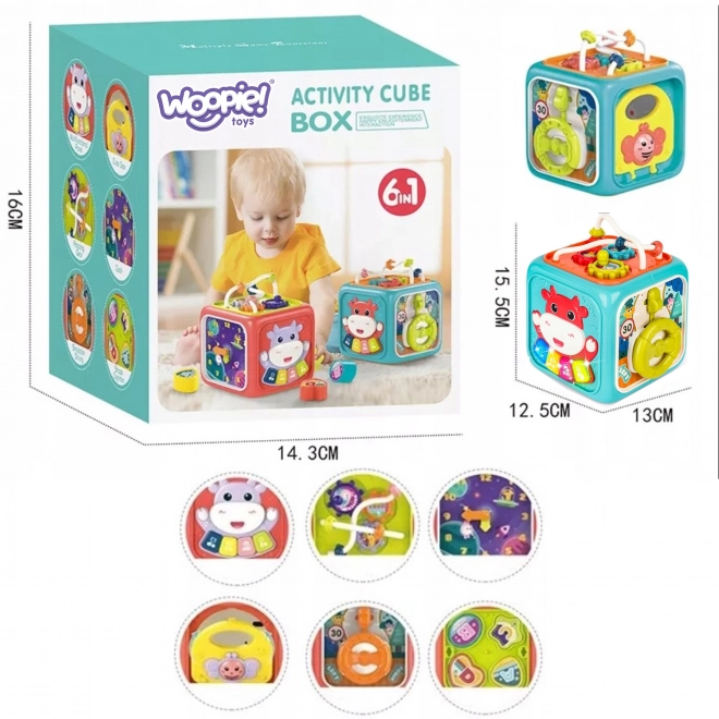 Cube sensoriel interactif Montessori 6 en 1