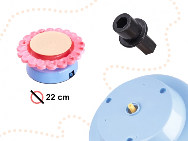 Tour de potier en céramique avec argile et couleurs 600 g