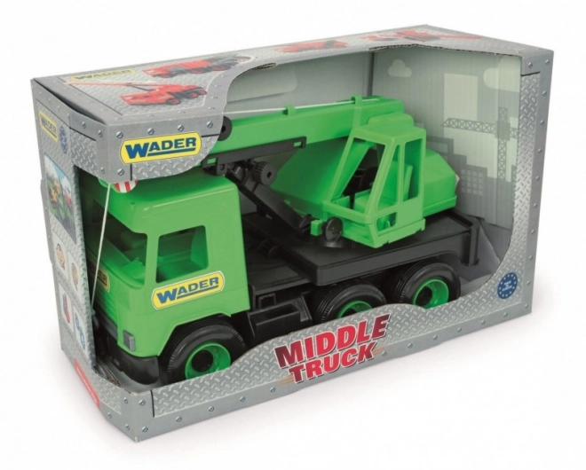 Grue Verte Wader Camion Moyen 38 cm dans une boîte en carton