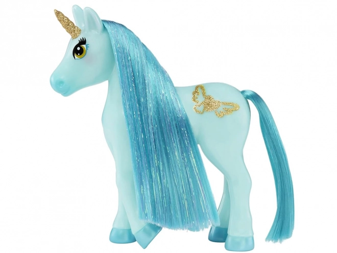 Petit licorne Sea Glass Dream Bella avec peigne – bleu