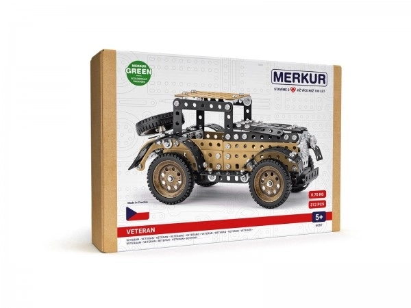 Jeu de construction MERKUR Ancien modèle 325 pièces dans une boîte 26x18x5,5cm