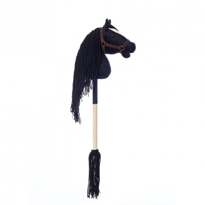 HOPPIHORSE cheval sur bâton hobby horse taille A4 noir