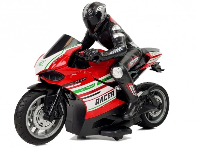 Moto de course télécommandée 2.4G Portée 35m Rouge