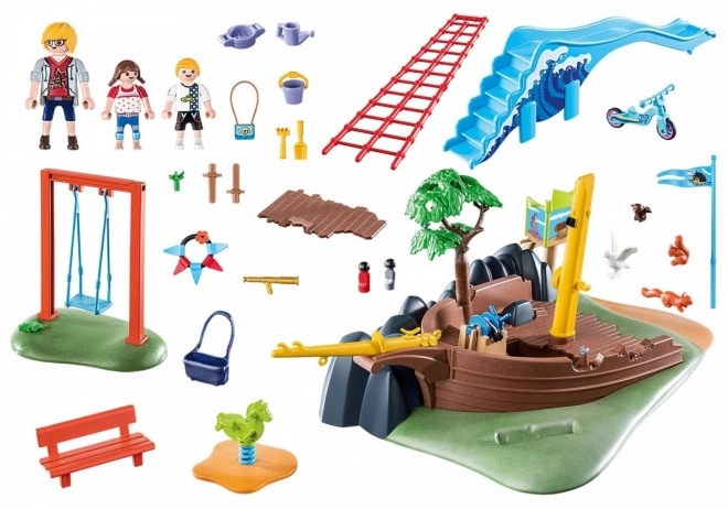 PLAYMOBIL® City Life 70741 Aire de jeux pour enfants avec épave de bateau
