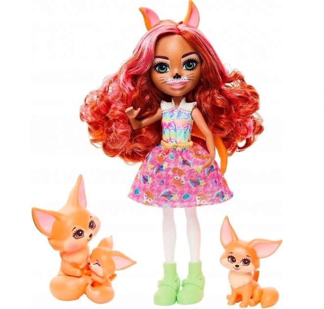 Enchantimals Filigree Fox avec sa famille de renards
