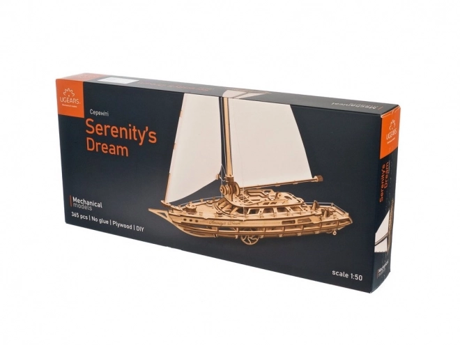 Puzzle mécanique en bois 3D Ugears Yacht The Ocean Beauty