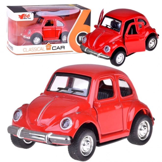 Voiture en métal avec portes ouvrantes et phares