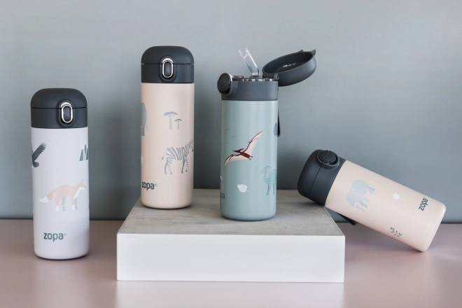 Thermos pour liquides avec paille 400 ml, Montagnes