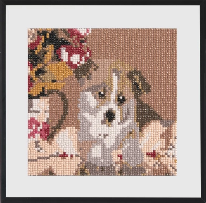 GRAFIX Peinture Diamanté Chiot Adorable 20x20cm