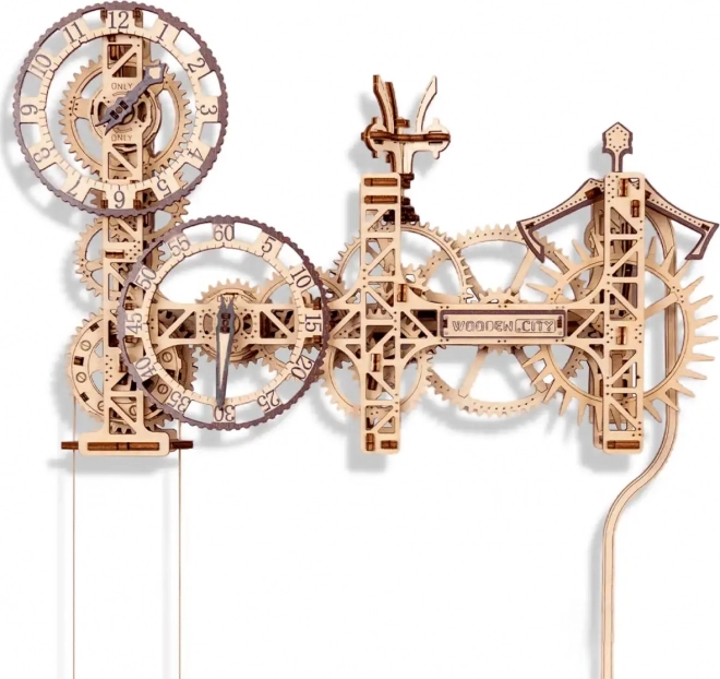 WOODEN CITY Puzzle 3D Horloge murale Steampunk 269 pièces