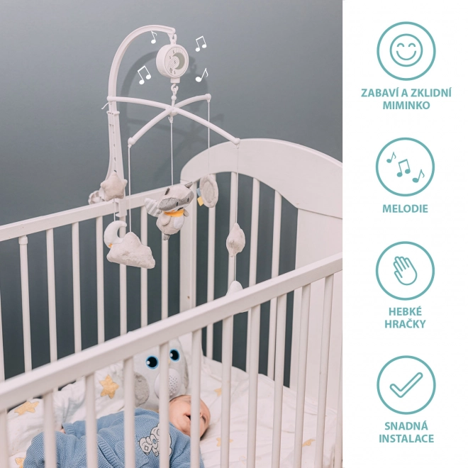 Mobile musical pour lit bébé Hérisson