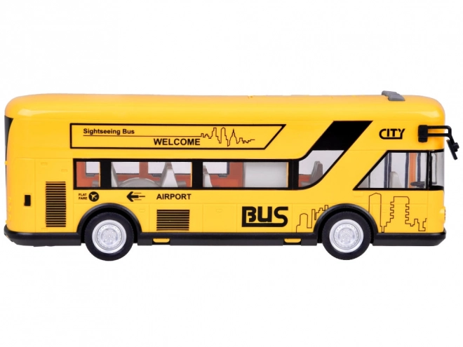 Autobus de fête jaune ouverture des portes avec sons, lumières, musique ZA5222
