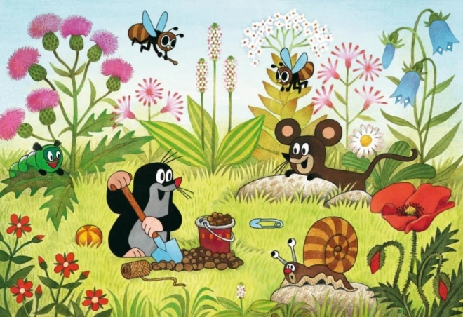 RAVENSBURGER Puzzle La Petite Taupe au jardin 2x24 pièces