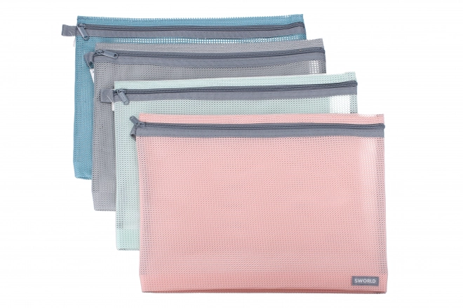 Dossier avec fermeture éclair 30x23 cm en différentes couleurs