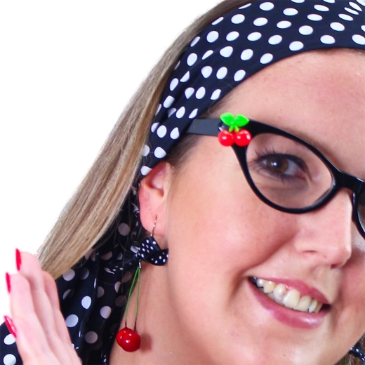 Lunettes rétro avec décorations cerise