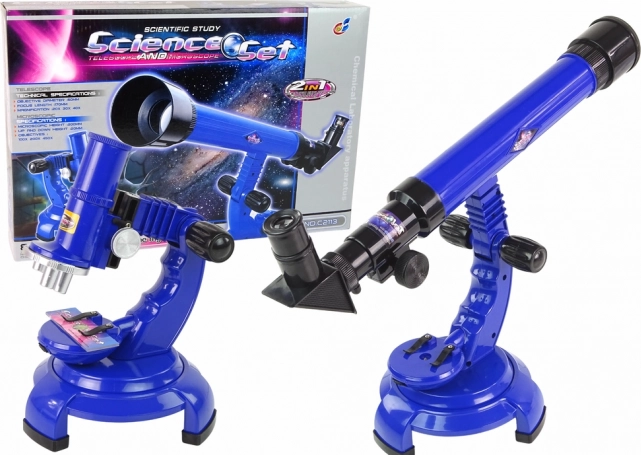 Coffret scientifique pour enfants avec microscope et télescope