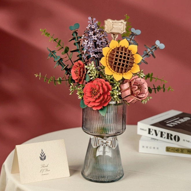 Puzzle 3D en bois bouquet de fleurs Rowood
