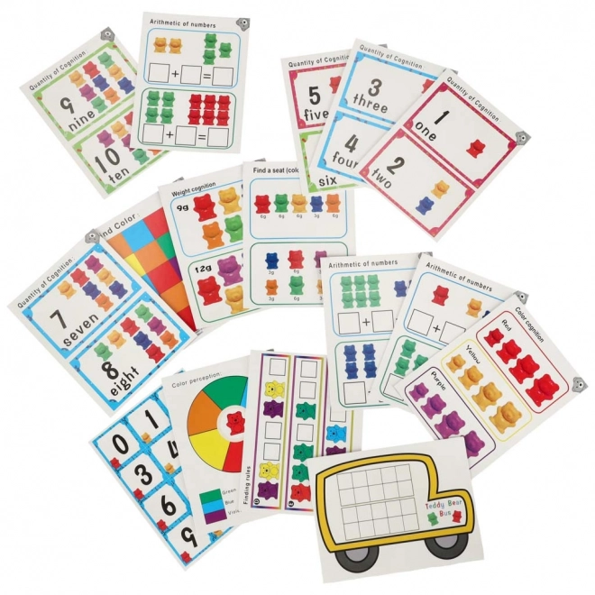 Jeu éducatif Montessori apprends à compter 61 pièces - Ours
