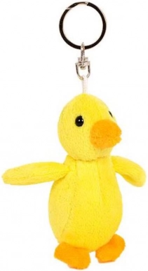 Porte-clés en peluche petit canard 4 × 8 cm