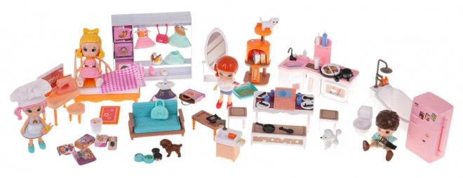 Maison de poupée avec accessoires