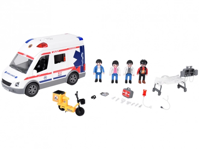 Figurines interactives civières ambulance son lumineux ZA5456