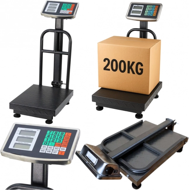 Balance électronique à plateau 200 kg avec écran LCD