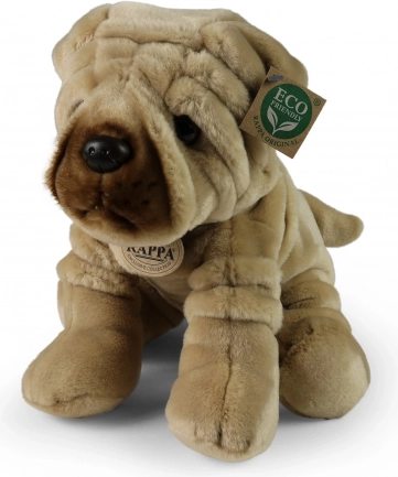 chien en peluche shar-pei 30 cm éco-responsable