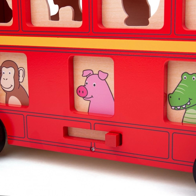 Autobus en bois avec animaux Bigjigs