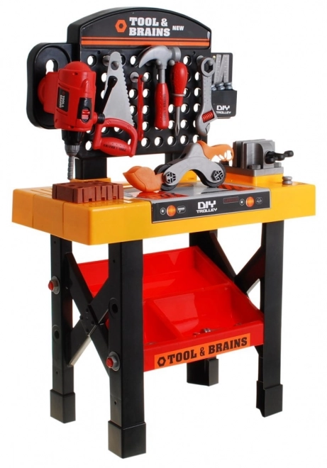 Atelier avec outils 2 en 1 pour petit bricoleur