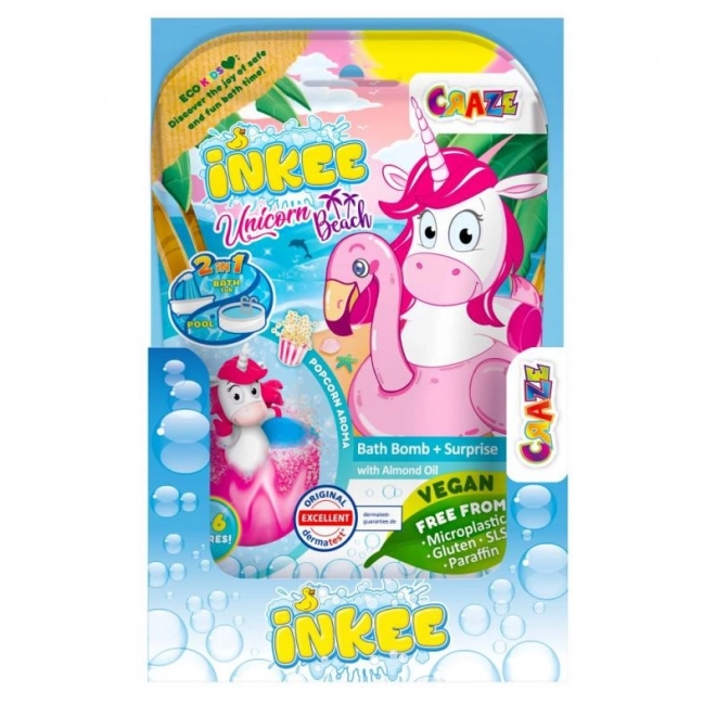 Bombe de bain effervescente avec surprise Plage de Licorne