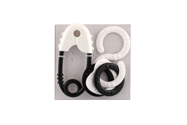 hochet noir et blanc épingle et huit - 2 pièces