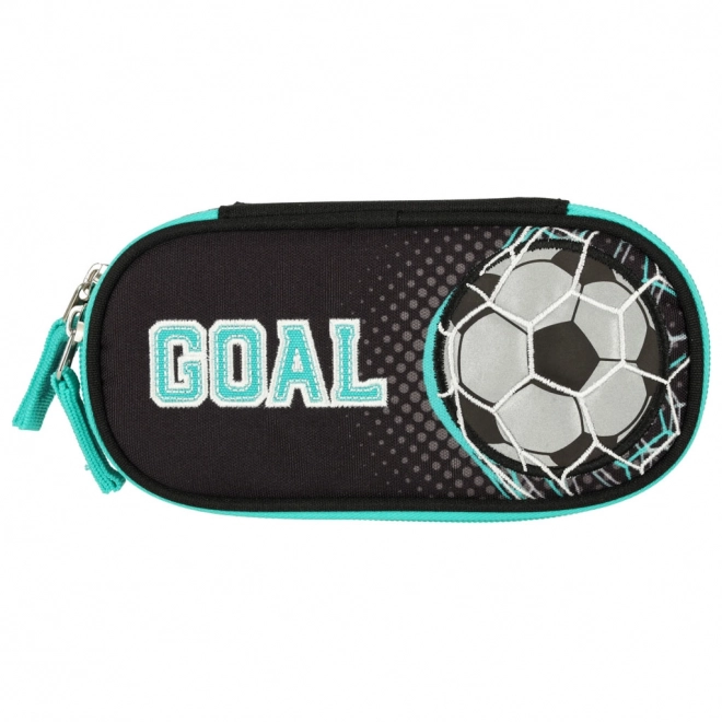 Étui scolaire solide Goal avec motif de football