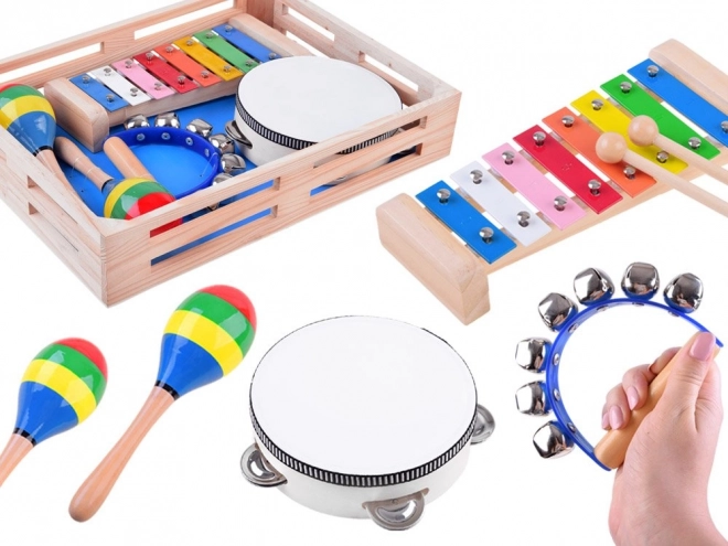 Ensemble musical en bois pour enfants