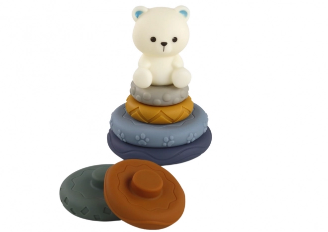Ensemble éducatif de blocs souples pour tout-petits Ours en peluche Pyramide