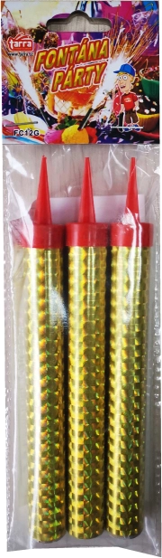 Fontaines de fête dorées 12 cm, 3 pcs