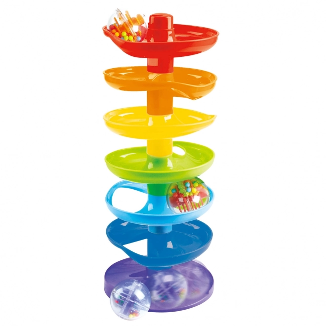 Spirale avec balles arc-en-ciel 37 cm