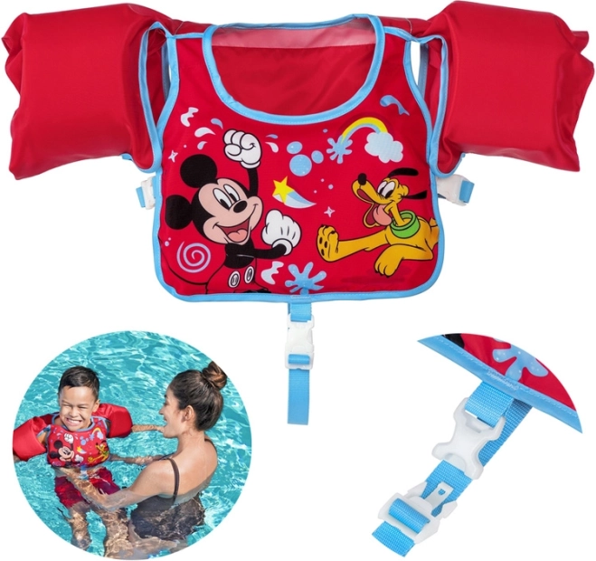 Gilet de natation pour enfants avec brassards Bestway Mickey Mouse et Pluto 3–6 ans