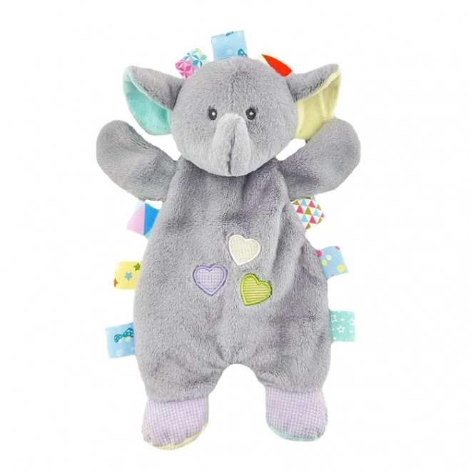 Éléphant en peluche 25 cm avec pois