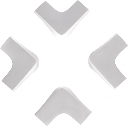 Protections d’angle en caoutchouc XL blanches