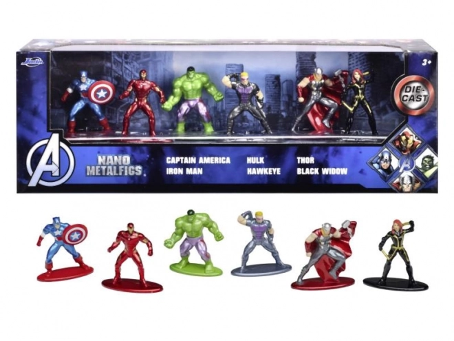 Figurines en métal JADA MARVEL AVENGERS, 6 pcs, 4 cm