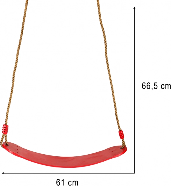 Balançoire de jardin pour enfants plate durable rouge