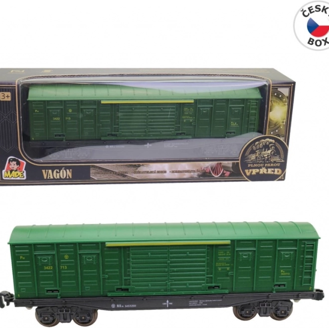 Wagon couvert vert 25 cm