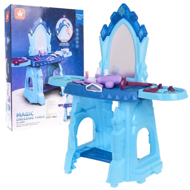 Coiffeuse interactive pour princesses avec accessoires