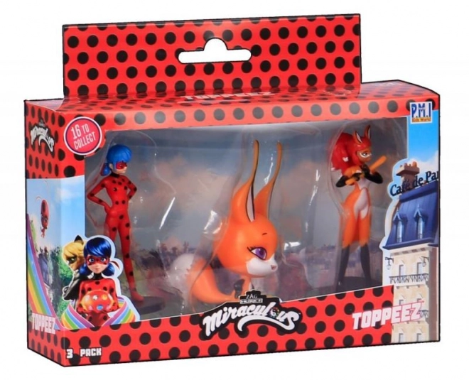 Miraculous : Coccinelle et Chat Noir - tampons 3 pcs figurine Ast.